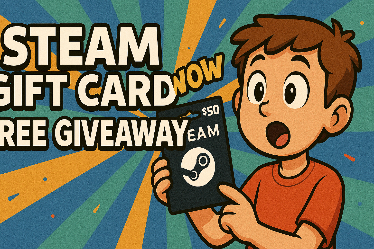 Steam Gift Card Free Giveaway 2025: Claim $10–$100 Cards with Verified Methods